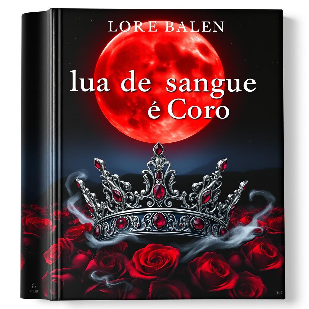 A captivating book cover featuring the title "Lua de sangue e Coroa"