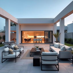 A minimalistic design set in the outdoor patio from the image provided