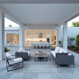 A minimalistic design set in the outdoor patio from the image provided