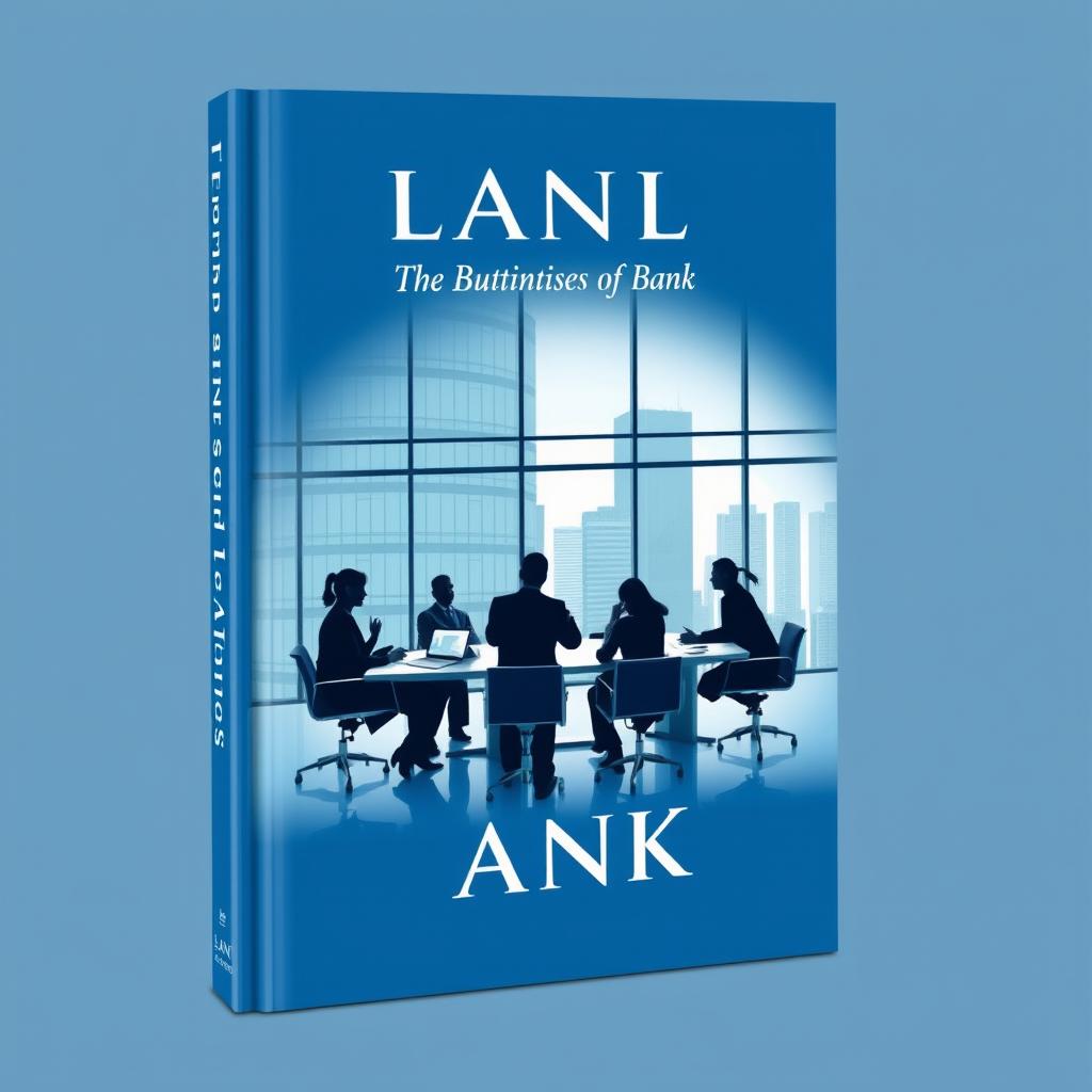 A professional and sophisticated cover for a book about legal business meetings within a bank corporation