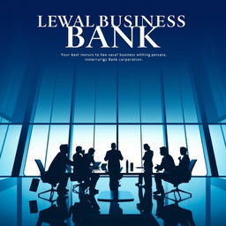 A professional and sophisticated cover for a book about legal business meetings within a bank corporation