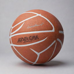 An exclusive basketball for the 'Angelica Arrows', featuring an edgy design, while retaining the traditional spherical shape and characteristics of a standard ball.