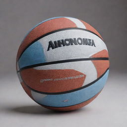 An exclusive basketball for the 'Angelica Arrows', featuring an edgy design, while retaining the traditional spherical shape and characteristics of a standard ball.