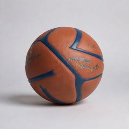 An exclusive basketball for the 'Angelica Arrows', featuring an edgy design, while retaining the traditional spherical shape and characteristics of a standard ball.