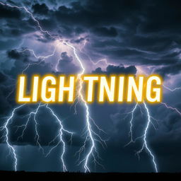 A dynamic image featuring the bold text 'Lightning Facts' at the forefront, set against a dramatic sky filled with vibrant, electrifying lightning bolts