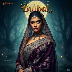 A mysterious and regal movie poster for the film "Bulbul", evoking a sense of enigma and majesty