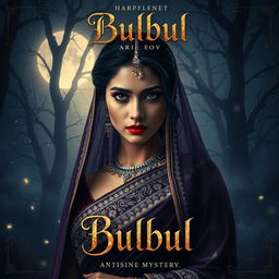 A mysterious and regal movie poster for the film "Bulbul", evoking a sense of enigma and majesty