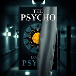 A dark fantasy book cover titled "The Psycho", featuring a striking sun and moon symbol prominently in the design