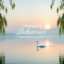 A tranquil and calming book cover design for the book titled 'Changing Behaviour: That Makes You Wise'