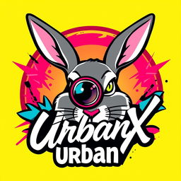 A vibrant, modern illustration of a logo for the 'UrbanX' YouTube channel