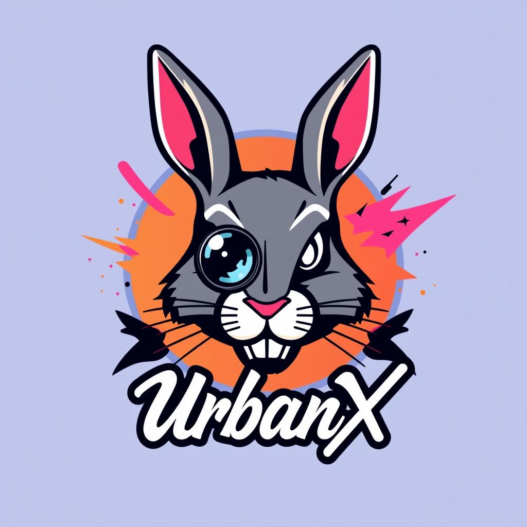 A vibrant, modern illustration of a logo for the 'UrbanX' YouTube channel