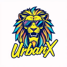 A vibrant and modern illustration of a logo for the 'UrbanX' YouTube channel