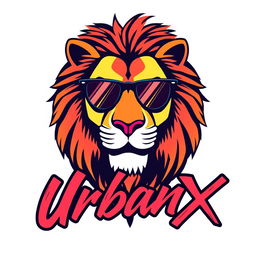 A vibrant and modern illustration of a logo for the 'UrbanX' YouTube channel