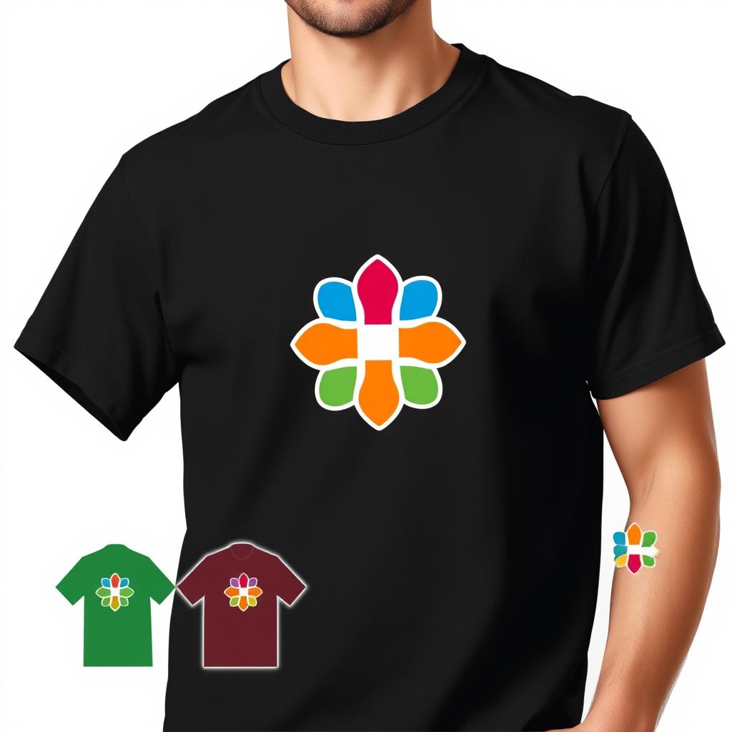 Design a stylish T-shirt featuring the HCIS logo prominently on the chest