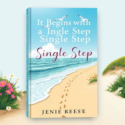 Book cover design featuring the title 'It Begins with a Single Step'