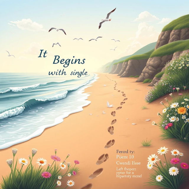 Book cover design featuring the title 'It Begins with a Single Step'