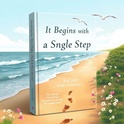 Book cover design featuring the title 'It Begins with a Single Step'