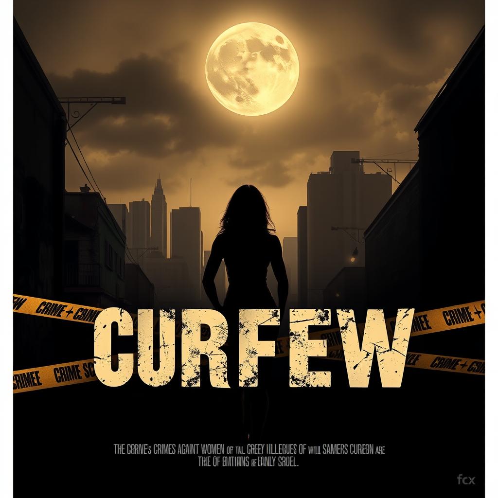 A gripping movie poster for a film titled 'CURFEW'