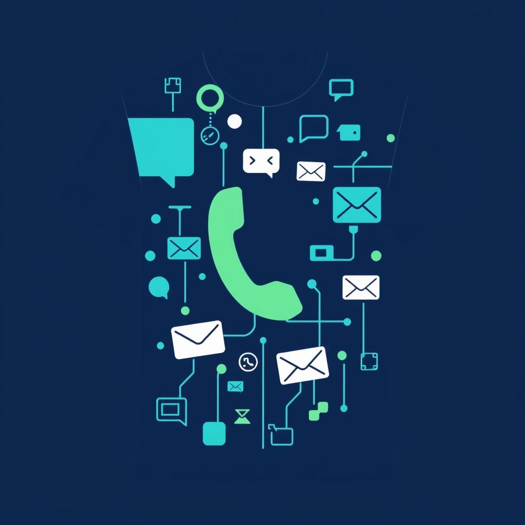 A modern and stylish t-shirt design for a contact center team