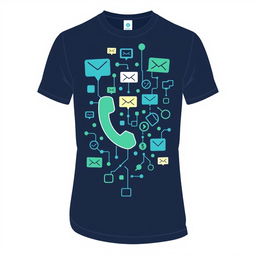 A modern and stylish t-shirt design for a contact center team