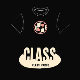 A trendy and simple class t-shirt design, featuring a modern, minimalist aesthetic