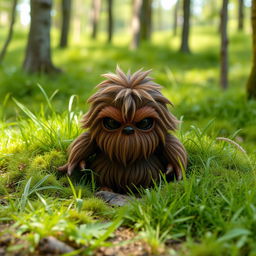 Create an avatar of Gurzo, a mythological creature resembling a small, brown entity like the Pokemon Diglett, without any feet, hands, or arms