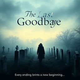 A captivating movie poster for a film titled 'The Last Goodbye'