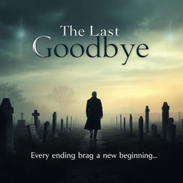 A captivating movie poster for a film titled 'The Last Goodbye'