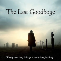 A captivating movie poster for a film titled 'The Last Goodbye'