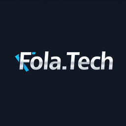 A modern and eye-catching business logo designed for a Fiverr profile, featuring the name "Fola_Tech" prominently