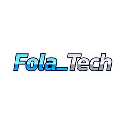 A modern and eye-catching business logo designed for a Fiverr profile, featuring the name "Fola_Tech" prominently