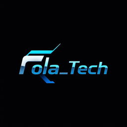 A modern and eye-catching business logo designed for a Fiverr profile, featuring the name "Fola_Tech" prominently