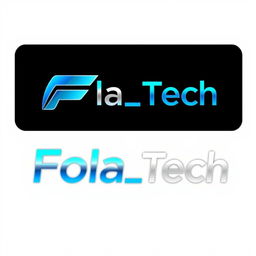 A modern and eye-catching business logo designed for a Fiverr profile, featuring the name "Fola_Tech" prominently