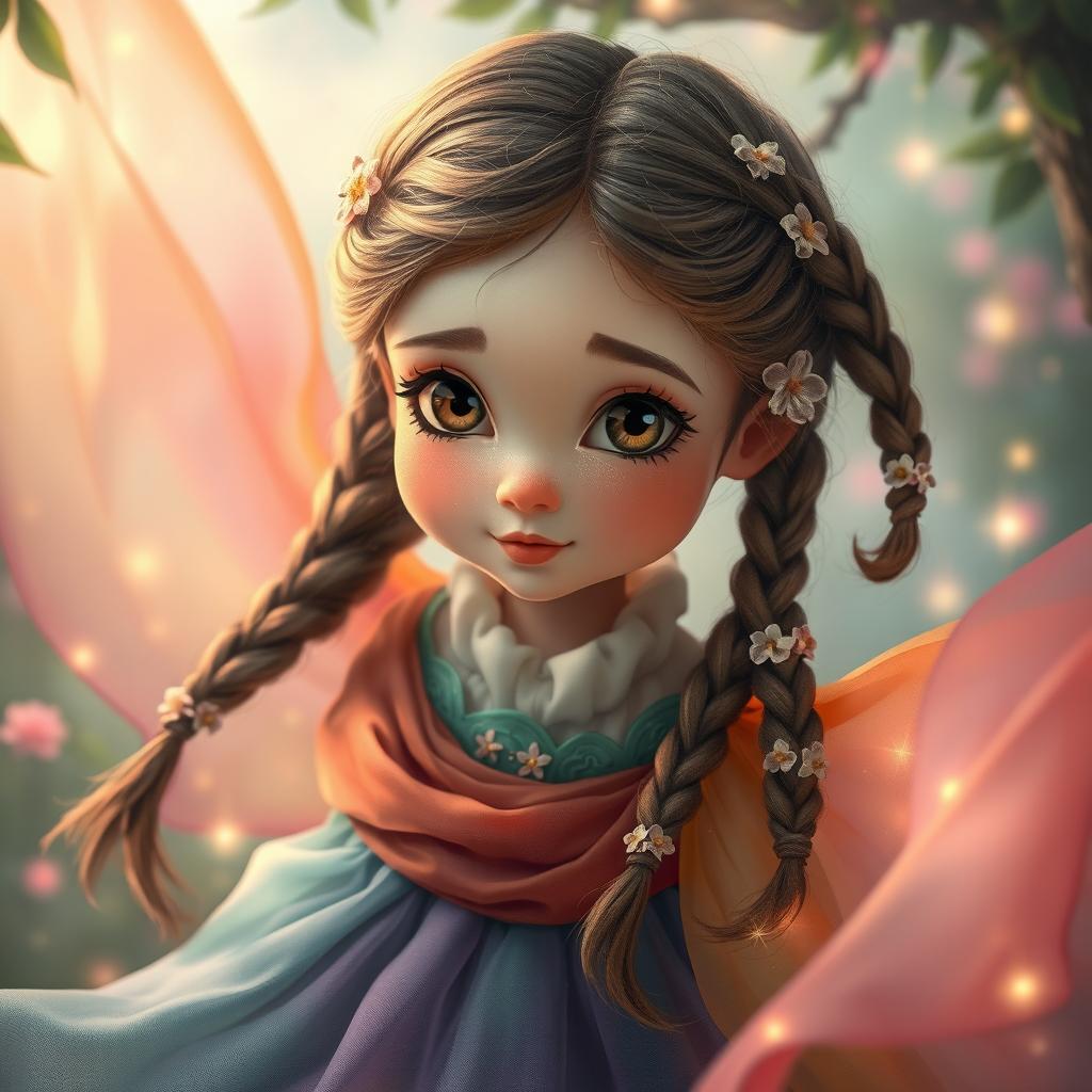 A whimsical portrait of Lola, encapsulating an enchanting and magical atmosphere