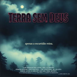 A vintage 1965 movie poster for the film "Terra Sem Deus," featuring a haunting and sinister atmosphere