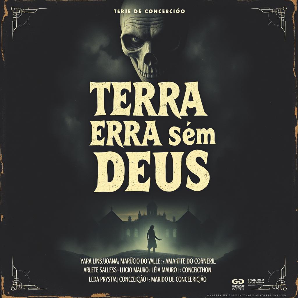 A vintage and eerie poster from the year 1963 for the movie 'Terra sem Deus'