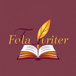 A beautifully designed, eye-catching business logo for a Fiverr profile, featuring the name "Fola_writer"