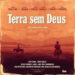 Create a vintage 1963 movie poster for "Terra sem Deus"