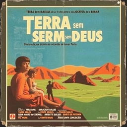 A vintage-style poster from 1963 showcasing the Brazilian drama film "Terra sem Deus"