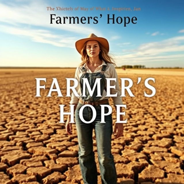 A book cover titled 'Farmers' Hope' for a fiction novel, set in a drought-stricken rural community in the American Midwest