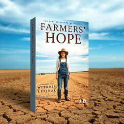 A book cover titled 'Farmers' Hope' for a fiction novel, set in a drought-stricken rural community in the American Midwest