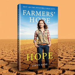 A book cover titled 'Farmers' Hope' for a fiction novel, set in a drought-stricken rural community in the American Midwest