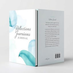 A beautifully designed book cover for a journal, featuring an elegant and modern aesthetic