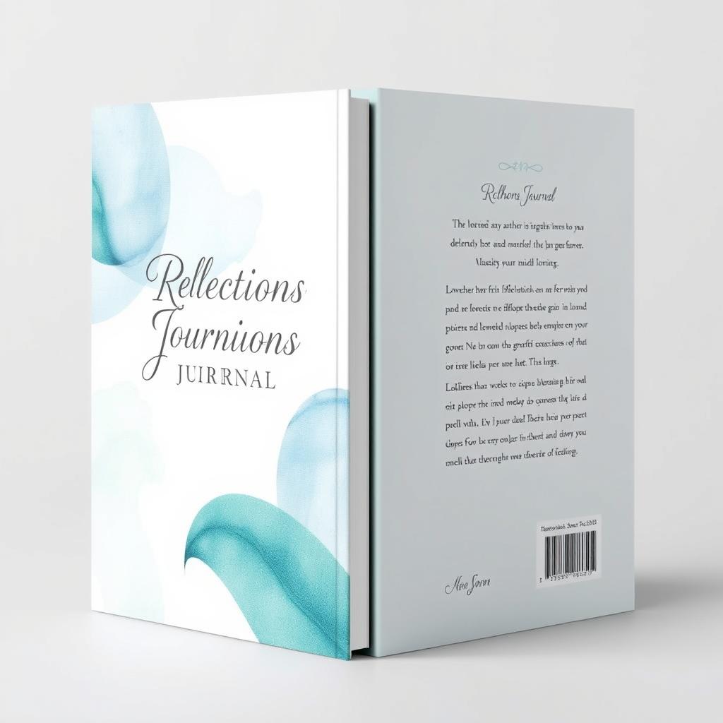 A beautifully designed book cover for a journal, featuring an elegant and modern aesthetic