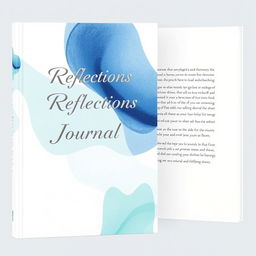 A beautifully designed book cover for a journal, featuring an elegant and modern aesthetic