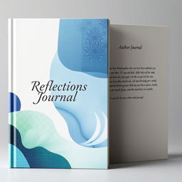 A beautifully designed book cover for a journal, featuring an elegant and modern aesthetic