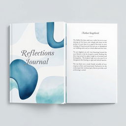 A beautifully designed book cover for a journal, featuring an elegant and modern aesthetic