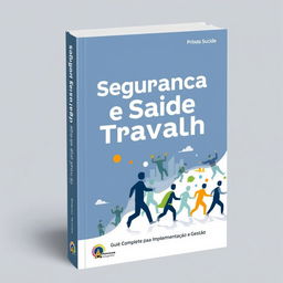 A detailed and comprehensive guidebook cover titled 'Segurança e Saúde no Trabalho: Guia Completo para Implementação e Gestão'