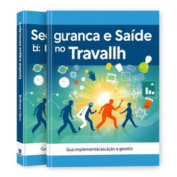 A detailed and comprehensive guidebook cover titled 'Segurança e Saúde no Trabalho: Guia Completo para Implementação e Gestão'