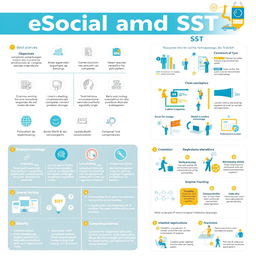 A detailed infographic on eSocial and SST implementation and management